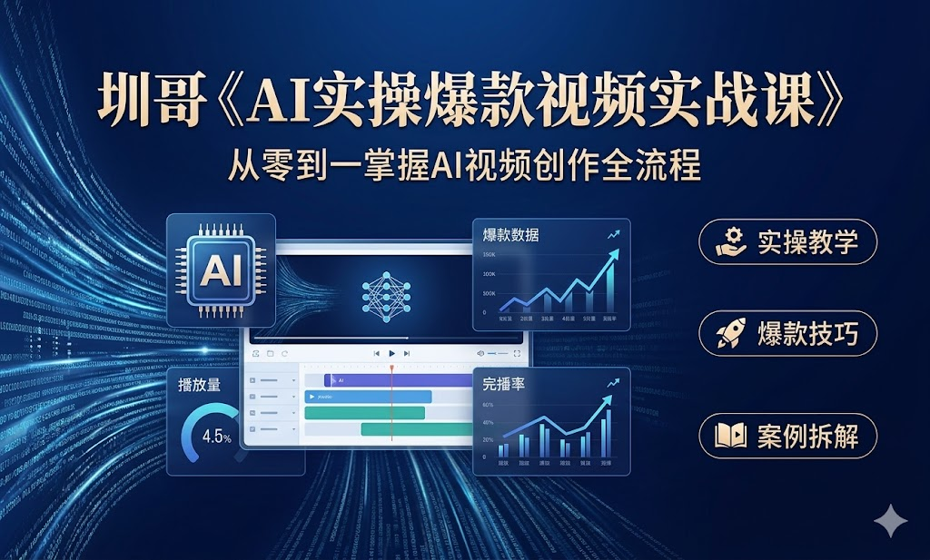 圳哥《AI实操爆款视频实战课》