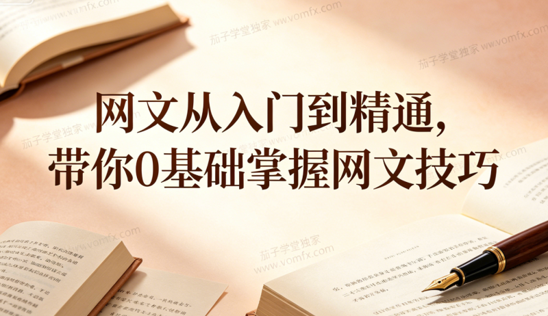 网文从入门到精通，带你0基础掌握网文技巧-茄子学堂-学必富