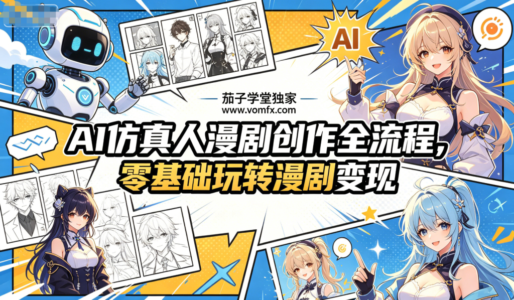 AI 漫剧从 0 到 1 实战课程｜爆款小说改写 + 配音剪辑 + 漫剧制作 + 全流程变现教程