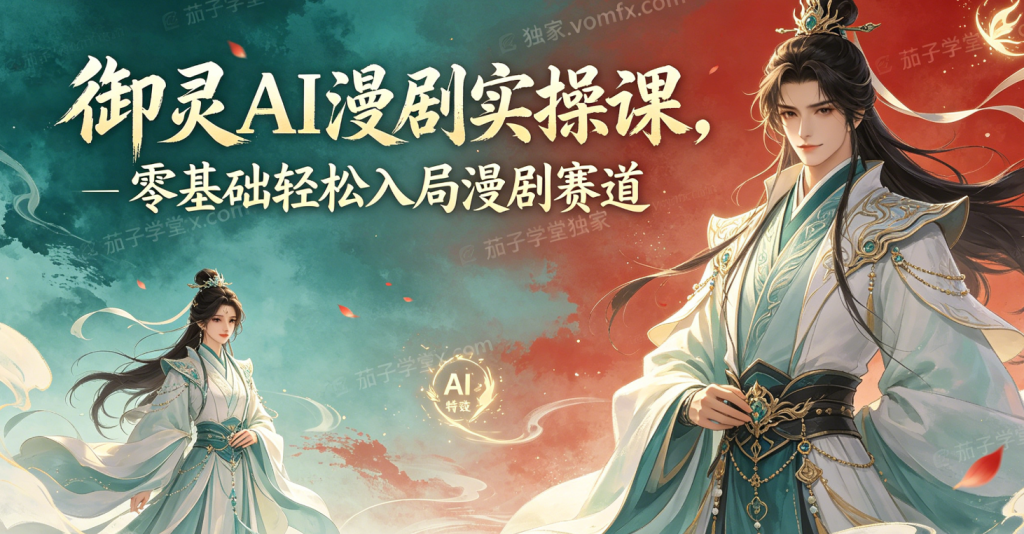 御灵AI漫剧实操课,零基础轻松入局漫剧赛道