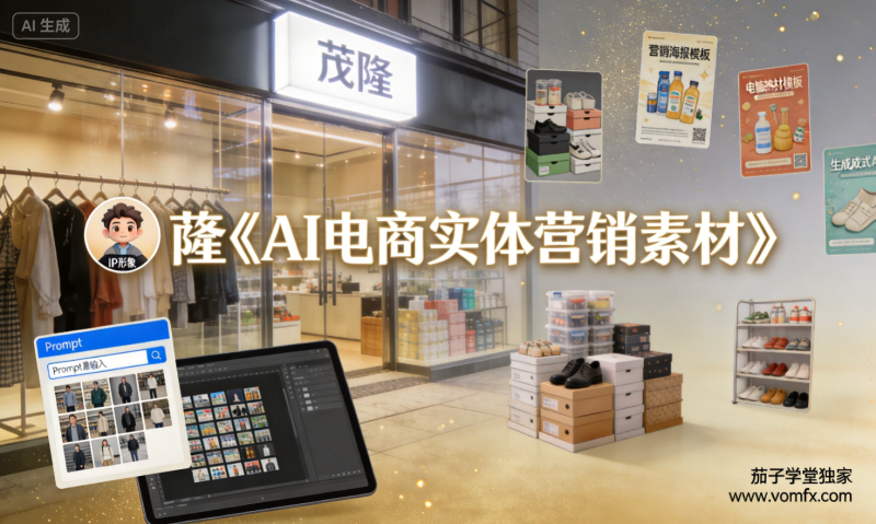 茂隆《AI电商实体营销素材》-茄子学堂-学必富