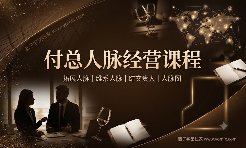 付总人脉经营课程 拓展人脉 维系人脉 结交贵人 人脉圈