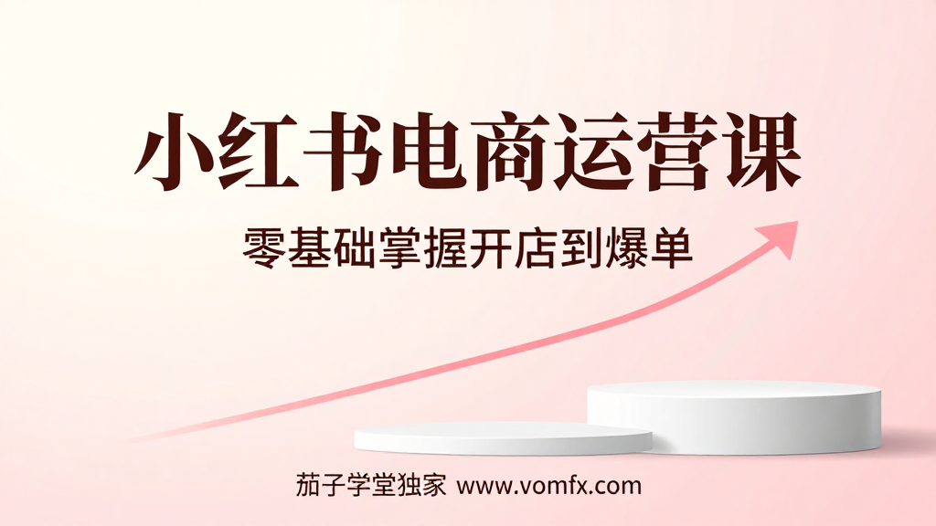 2026 小红书电商运营课|零基础学习开店运营实现店铺爆单全套教程