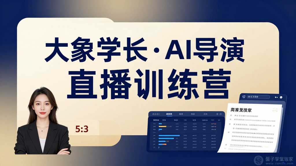 大象学长 AI 导演直播训练营|AI 直播策划整场运营实操系统学习课程