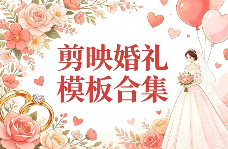 剪映婚礼快剪模板合集，含多种风格+预览视频-茄子学堂-学必富
