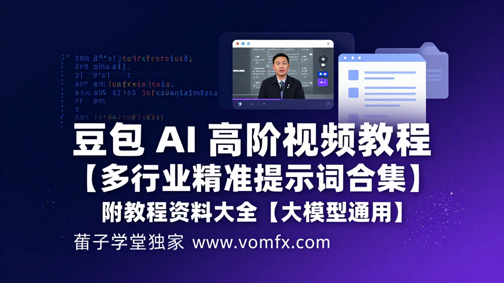 豆包AI高阶视频教程【多行业精准提示词合集】附教程资料大全【大模型通用】