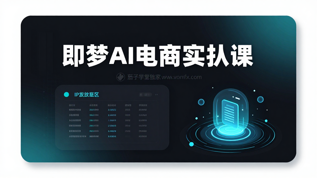 即梦 AI 电商实操课|AI 赋能电商开店流量转化全流程实操教程