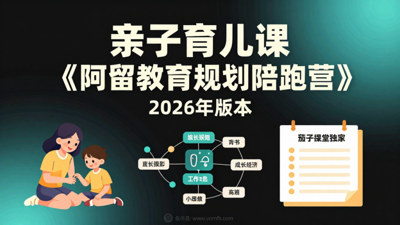 亲子育儿课《阿留教育规划陪跑营》2026年版本-茄子学堂-学必富