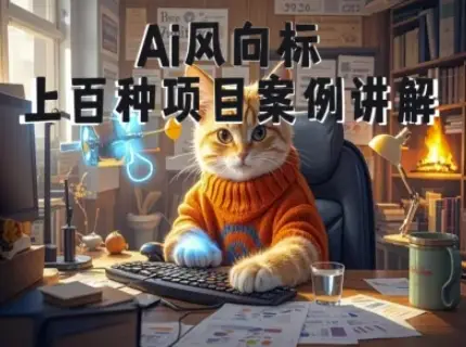 【精】Ai风向标-附100种项目案例玩法-0基础小白到大神ai视频商业应用教学（26年4月更新）-茄子学堂-学必富