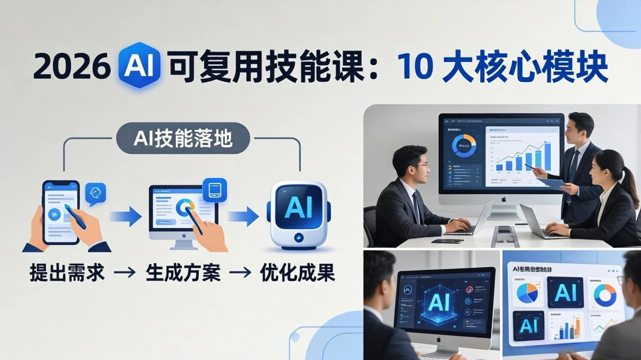 【精】陈厂长-AI实战技能课（2026年4月）10大核心模块，手把手教你把AI用进工作、产出成果-茄子学堂-学必富