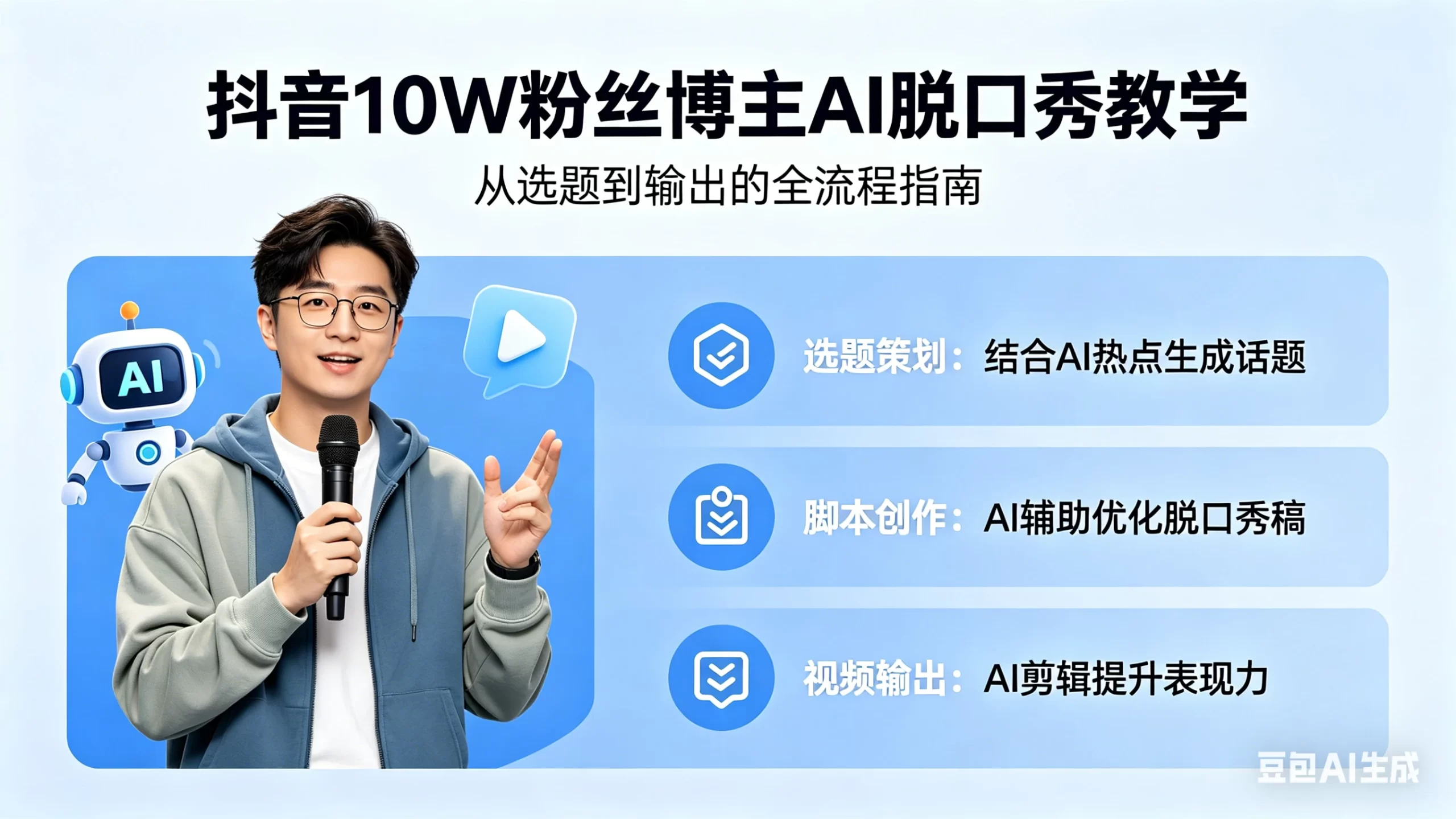抖音10W粉丝博主AI脱口秀教学 最近刷屏的很火爆的玩法 低门槛 可复制-茄子学堂-学必富