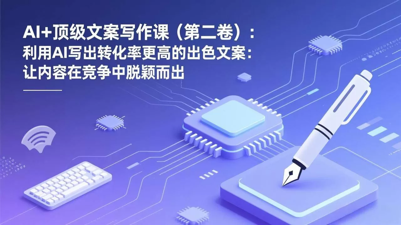 （17382期）AI+顶级文案写作课（第二卷）：利用AI写出转化率更高的出色文案：让内容在竞争中脱颖而出-茄子学堂-学必富