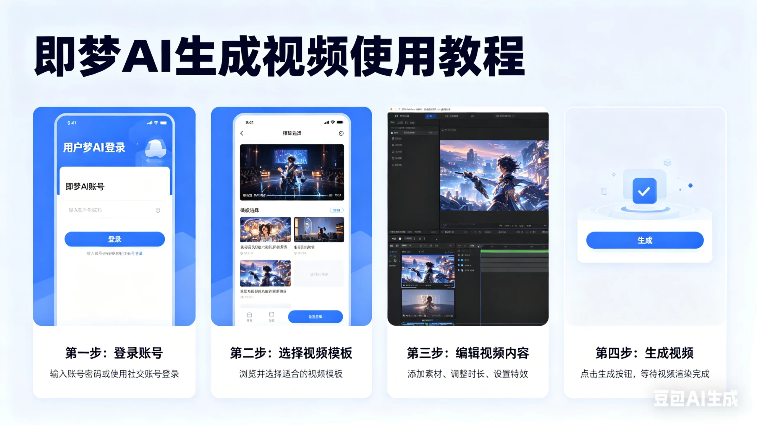 即梦AI生成视频使用教程-茄子学堂-学必富