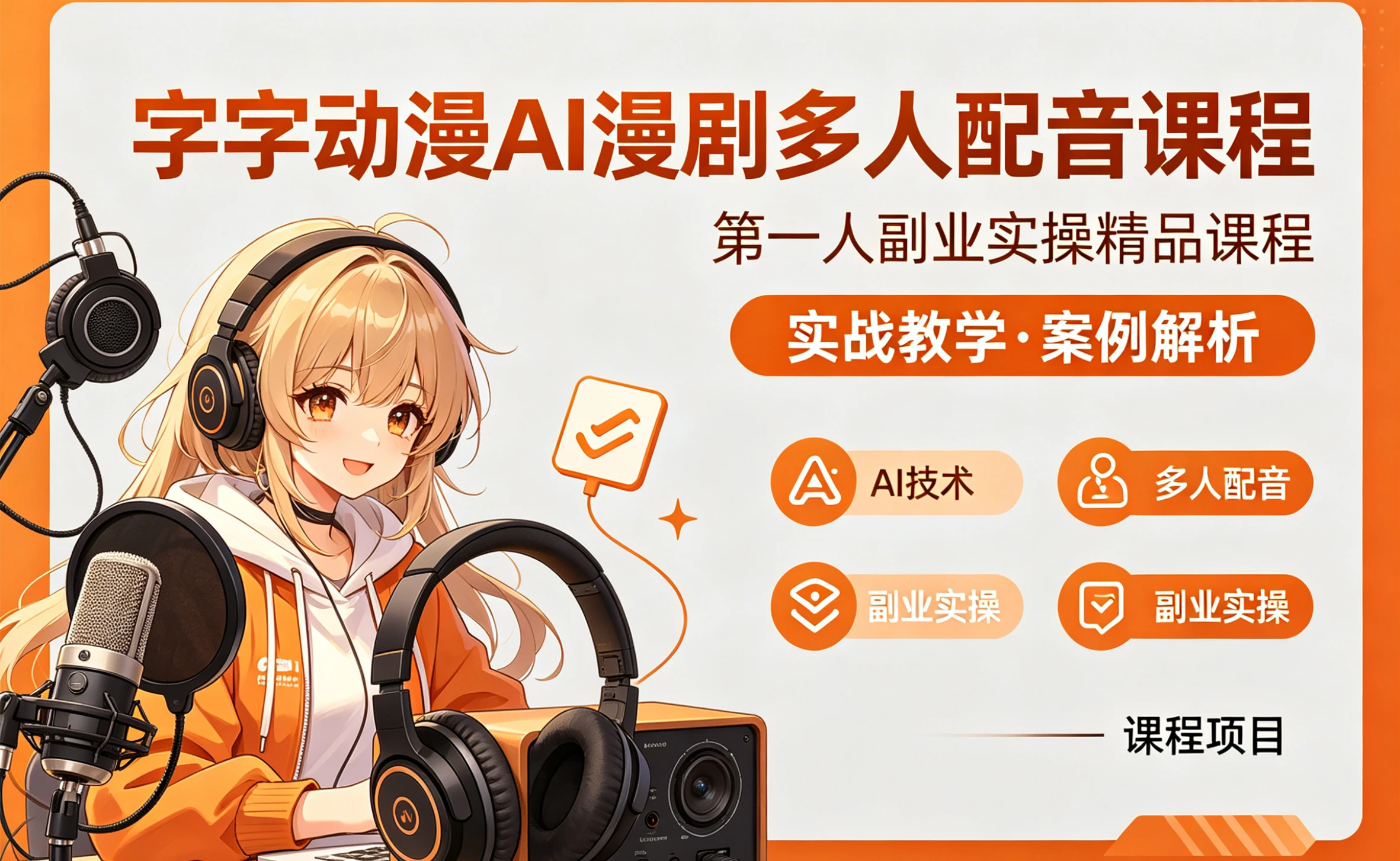 【精】AI漫剧多人配音实操课：零基础掌握多角色配音与漫剧制作，从分镜到导出全流程-茄子学堂-学必富